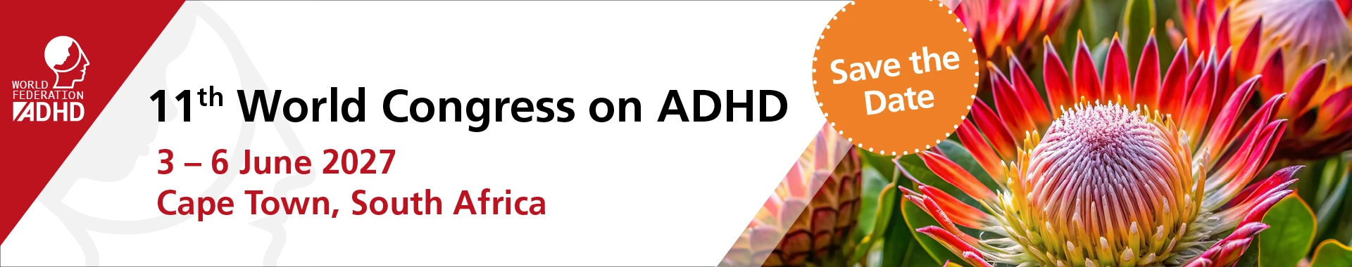 11th World Congress on ADHD, 3-6 June 2027, Cape Town, South Africa
